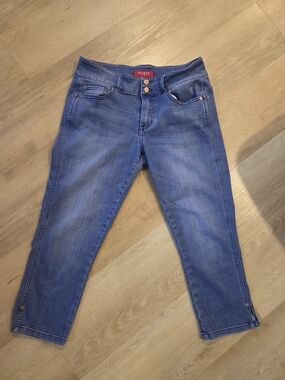 Guess Womens Light Blue Cropped Denim Jeans